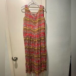 Naqui African Sleeveless Boho Maxi Dress- S/ One Size